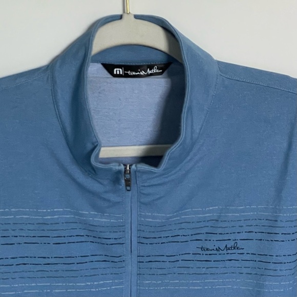 Travis Mathew HERITAGE STRETCH HALF ZIP PULLOVER HEATHER RIVIERA 47086 - Picture 8 of 12